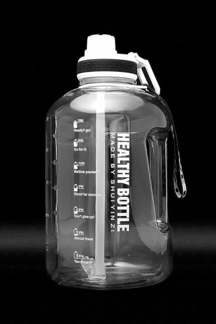 Winta Bpa Içermez Motivasyonel Su Matarası 2.5 Lt Beyaz Su Matarası, Su Şişesi, Suluk (ÇANTASIZ)