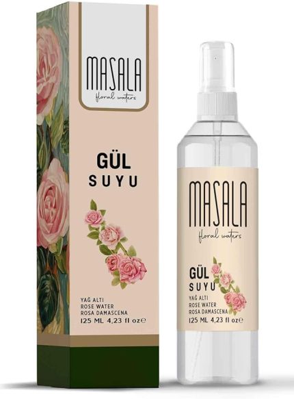 Saf Gül Suyu 125 ml%100 Doğal Yağlı Hidrosol - Tonik Rose Floral Water Hydrosol Tonic