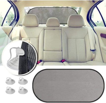 Oto Arka Cam İçin Vantuzlu Güneşlik Perde Araç Perdesi Araç Arka Cam Vantuzlu Perde (100x50cm)