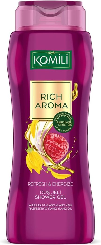 1878, Komili Rich Aroma Refresh&Energize Kalıcı Parfüm Etkili Duş Jeli 500ml, F3100219-002, Mor