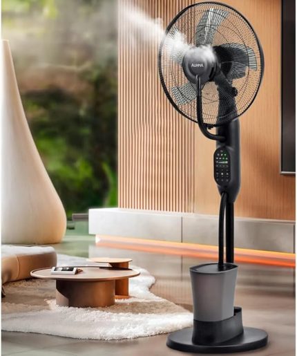 Wlue Uzaktan Kumandalı Buzlu Vantilatör Buharlı 2.8 Litre Nemlendirici Fan Zaman Ayarlı Ultra Sessiz Tekerlekli