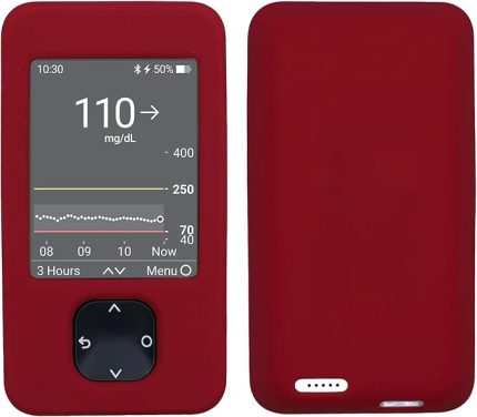 Dexcom G7 Alıcı için Silikon Yumuşak Kılıf (kırmızı)