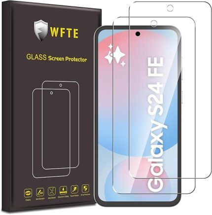 [Samsung S24 FE için 2'li Paket Ekran Koruyucu, Çizilmez, Yüksek Şeffaflık, Parmak izi Önleme, Kabarcıksız, Samsusng Galaxy A56 / S24 FE Ekran Koruyucu Temperli Cam