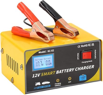 Araba Akü Şarj Cihazı 12V 3AH-100AH Akü için Akü Şarj Cihazı Dijital Ekran Güç/Voltaj/t Otomatik M l Modları