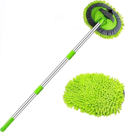 Araba Yıkama Fırçası,Araba Mopu, Paspas Temizleme Aleti Uzun Saplı Yıkama Detaylandırma Fırçası,Mikrofiber Temizleme Aleti Seti Fırça Silgi Için Arabalar Araç İçin Çiziksiz Temizleme Seti