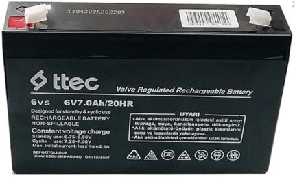 6V 7Ah Bakımsız Kuru Akü