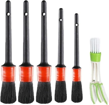 Ve Dış Temizlik İçin 5+1 Detaylı Araç Oto Temizlik Bakım Fırça Seti Klima Temizlik Fırçası Detaylı Temizlik Seti