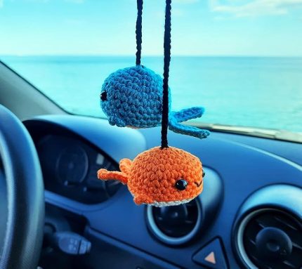 Küçük Balinalar, Oto Dikiz Aynası Aksesuarı, El Yapımı Araba Süsü