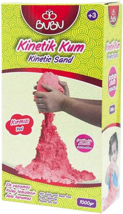 1000 gr Kinetik Kum (Kırmızı)
