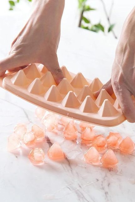 Pamplona Pembe 18 Bölmeli Kapaklı Kristal Buz Kalıbı Dondurma Kalıbı Buz Saklama Kabı Sunumluk Vlt1448