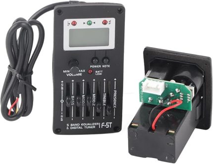 Akustik Gitar İçin 5 Hacim EQ EQ EQUICER PICKUP TUNER KİTİ Canlı Konser Için Musical Enstrüman Güçlendirici