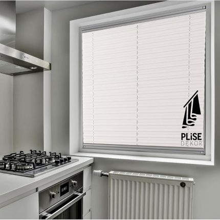 Gri Plise Perde (Vidalı) (55G x 150Y cm)