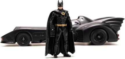253215013, Batman 1989 Batmobile, Die-Cast Metal, Açılabilir Parçalar, 1:24 Ölçek, Batman Figürü, 20 cm, 7 cm, Serbest Tekerlekli