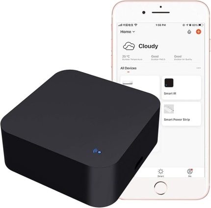 WiFi Akıllı Uzaktan Kumanda Akıllı Ev Kızılötesi Evrensel Uzaktan Kumanda Blaster, Bir Tüm Kontrol AC TV DVD CD AUD Klima SAT vb. için, Hub Gerektirmez Alexa ve Google Home (IR) ile Uyumlu