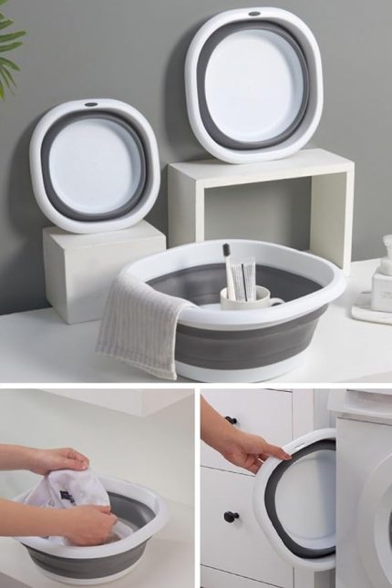 Kapısı Katlanır Badya Akordiyon Silikon Leğen (2,7 Litre Badya)