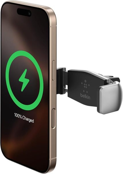 Araç İçi Havalandırma Tutucu Özellikli Telefon Tutacağı - iPhone, Samsung, LG, Sony, Google vs. Modellerle Uyumlu