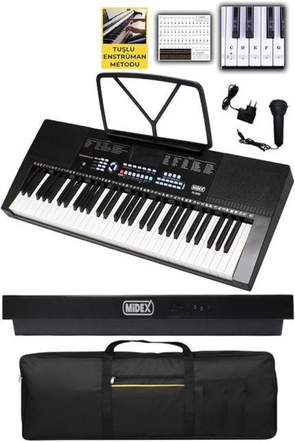 PS-2300BK 61 Tuşlu Org Seti Siyah Kaliteli Başlangıç İçin Uygun