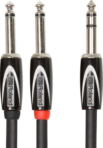 Black-Serisi Bağlantı Eklemesi/Split Kablo – 6, 3-mm-TRS- 2x 6, 3-mm jak, Uzunluk: 3m – RCC-10-TR28V2