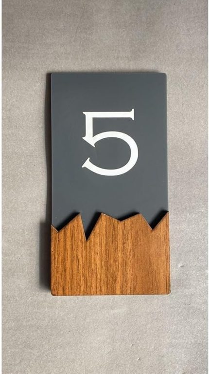 Serisi Dikey Kendinden Yapışkanlı Kapı Numarası -5