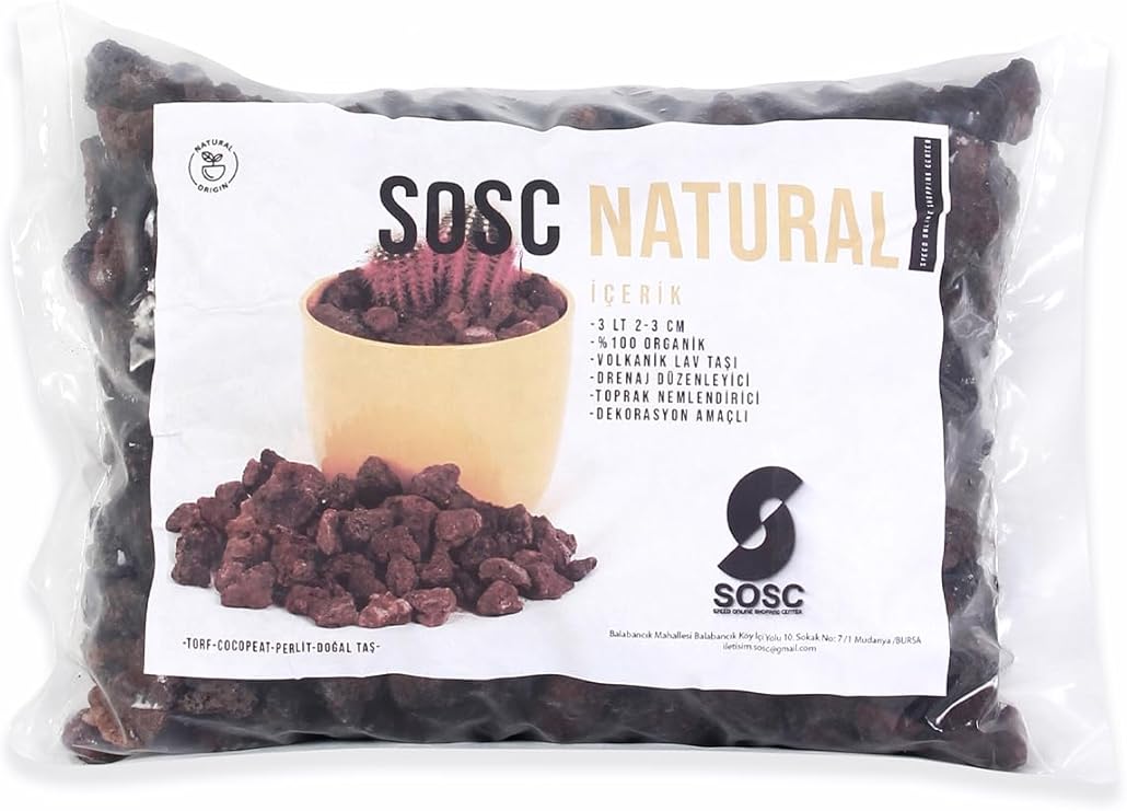 Pomza Taşı 2-3 cm Volkanik Cürüf Ponza Lav Kırığı 3 Lt - Görsel 5