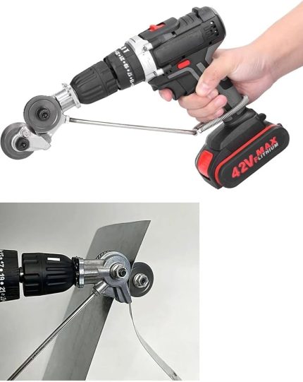 Şarjlı Matkaplar Için Metal Plaka Ve Sac Kesme Aparatı Açılı Oval Çatı Sacı Hızlı Kesici