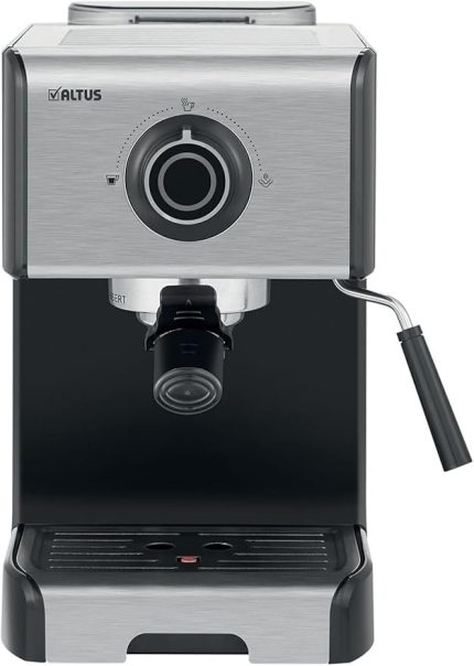 AL 4933 ES Espresso Makinesi, 1200W, 15 Bar Pompa Basıncı, Gümüş/Siyah