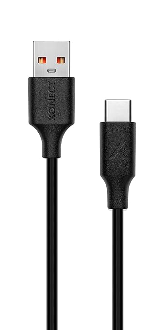 USB to Type-C ile Uyumlu iPhone ve Samsung ile Uyumlu Hızlı Şarj ve Data Kablosu 100 cm (Siyah)