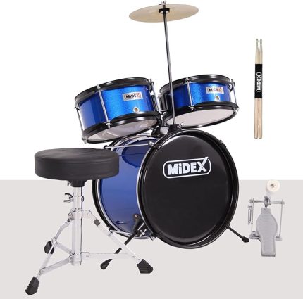 CD300X-BL Akustik Çocuk Baterisi Davulu Seti 5-14 Yaş İçin Full Set