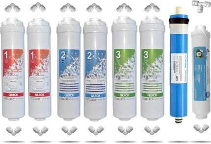 Kapalı Kasa 12'' Su Arıtma Cihazı Filtresi Vontron Membranlı İnline Yıllık Filtre Seti