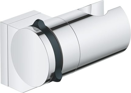 Vitalio Universal Duş Başlığı Tutucu, El Duşu Tutucu, Duş Başlığı Askısı, Hareketli, Ayarlanabilir, QuickGlue S ile Montaj, Krom, 26183001