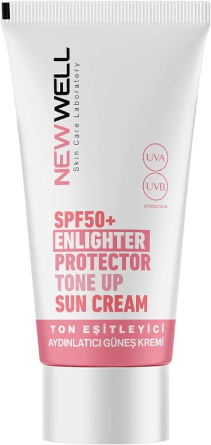 Well Ton Eşitleyici Yüksek Koruma Etkili Spf50+ Aydınlatıcı Pembe Yüz Güneş Kremi 50 Ml