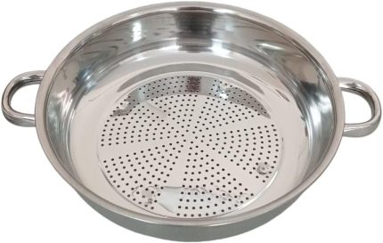 Çelik Kulplu Çok Amaçlı Makarna Süzgeçi