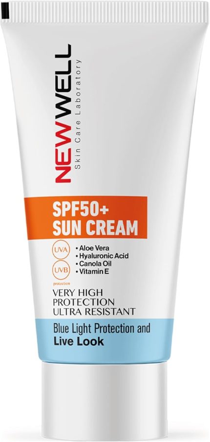 Well Suya Dayanıklı Nemlendirici Güneş Kremi | Aloe Vera Etkili Yüksek Koruma Spf 50+ | UVA/UVB Korumalı Yüz Güneş Kremi