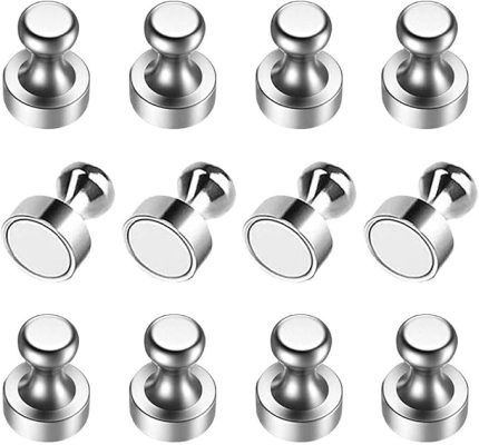 12 Adet Yüksek Kalite Güçlü Neodyum Mıknatıs Buzdolabı Magnet Fotoğraf Evrak Kağıt Tutucu