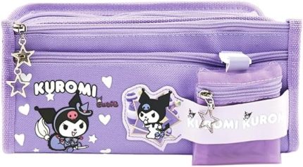 Kuromi Mor Yüksek Kapasiteli Çok Gözlü Kalemlik Kalem Kutusu
