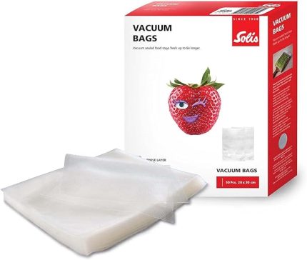 Vakumlama torbası 50 adet – 20 x 30 cm – Derin soğutma/vakumlu pişirme – Yeniden kullanılabilir