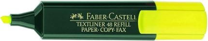 154807 - Fosforlu Kalem 48 Sarı, Doldurulabilir, Textliner Superfluorescent, 10 Adet
