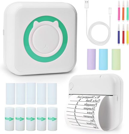 telefon için mini yazıcı, akıllı telefon için fotoğraf yazıcısı, mini yazıcı, taşınabilir termal yazıcı iOS ve Android sistemiyle uyumlu, notlar, notlar için