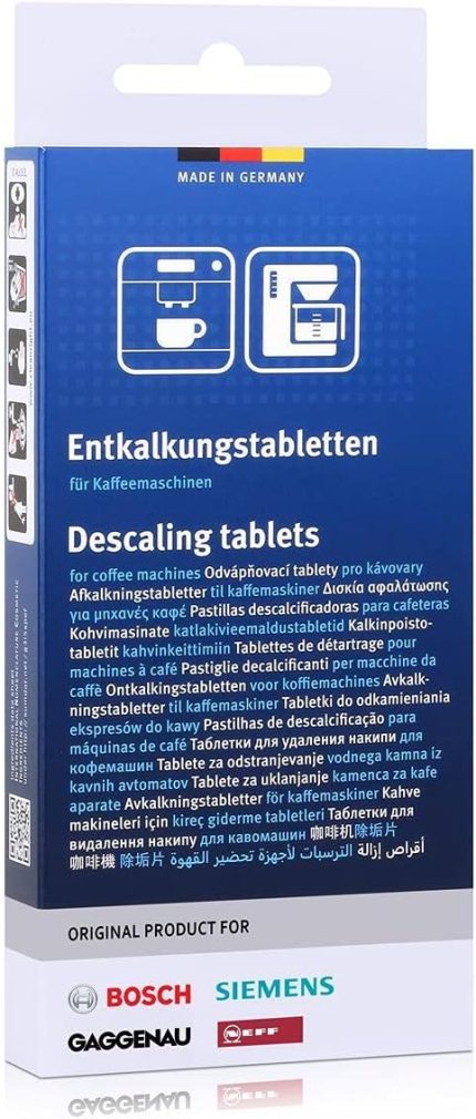 Siemens 311819 00311819 orijinal 3 x kireç çözücü Tab Entkalkungstabletten Entkalkertabletten temizlik 2 in1 Calc + Protect, kısmen EQ. 5 EQ. 6 EQ. 7 EQ. 8 kahve otomatı kahve makinesi kahve makinesi