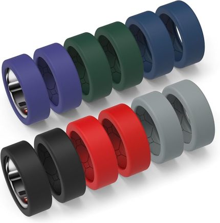 [12 Paket Halka Kapak Oura Ring 3/4/Samsung Yüzük/Ultrahuman Yüzük için, [Yükseltilmiş Kaymaz Tasarım] Eşkenar Dörtgen Doku Çizilmez Silikon Halka Koruyucu Erkek/Kadın için, Minimalizm S-Patent