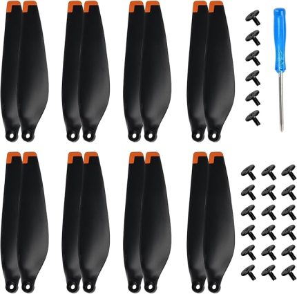 Mini 3 PRO ile Uyumlu 16 Parça Pervane, 24 Vidalı ve Tornavidalı Drone Yedek Pervane, Hızlı Bırakma Drone Yedek Pervaneler Aksesuarlar, Düşük Gürültü Kararlı