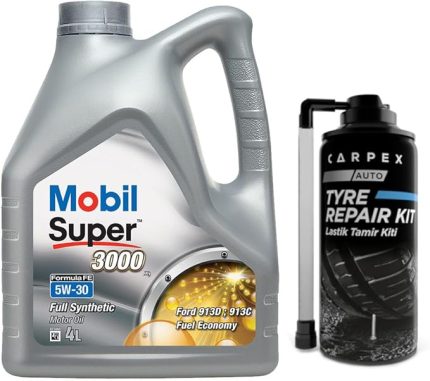 Super 3000 X1 Formula FE 5W30 Motor Yağı 4 L + 00120 Carpex Lastik Tamir Kiti