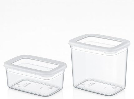 Life Tower 6’lı Dikdörtgen Saklama Kabı Seti – 2 Farklı Boy, Dikey Tasarım, Kilitli Kapak, BPA İçermez