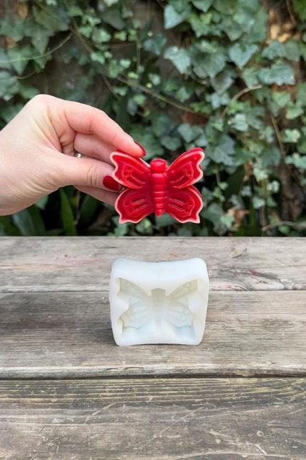 Concept Kelebek Tekli Mum Kalıbı (Silikon)