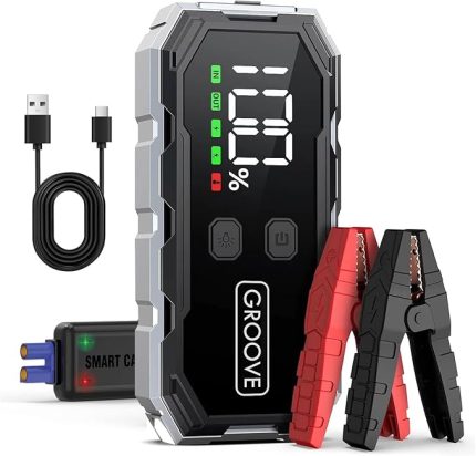 F11 15800mAh 2000A Tepe Akımı Akü Takviye Cihazı Taşınabilir Jump Starter (Powerbank+Led Lamba+LCD Ekran) Benzinli ve Dizel Araçlar için