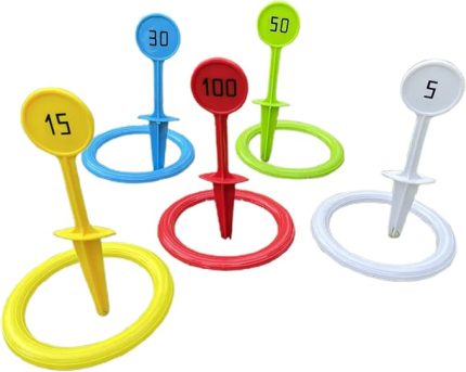 Mekan Halka Fırlatma Oyunu | Dış Mekan Etkileşimli Fırlatma Yüzükleri | Aile Gençler Arkadaşlar için Avlu Spor Aksesuarı Piknik Plaj Çim