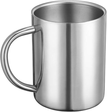 oz / 210 ml Kupa, Çift Duvarlı Kahve Kupası, Paslanmaz Çelik Çay Fincanları, Çocuk Kamp Kupaları