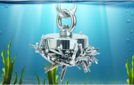 Alt Çap: 4,8 Cm Halkalı Neodyum Pot Mıknatıs Fishing Magnet, Kurtarma Mıknatısı Pot 48