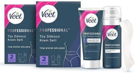 Professional Bikini Bölgesi Tüy Dökücü Krem Seti (50 ml + 50 ml) x 2 Adet