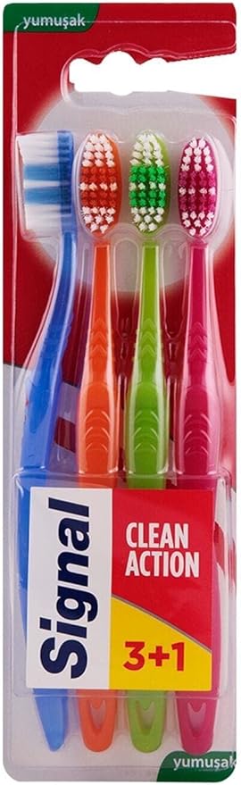 Premium Action 4'lü (3+1) Yumuşak Diş Fırçası